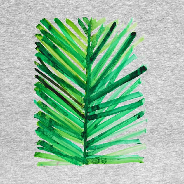 watercolor lines palm leaf 34 by mariacaballer